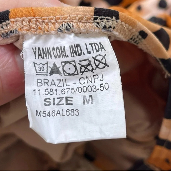 Agua de coco leopard print one piece swimsuit open back no padded size M - Picture 5 of 9